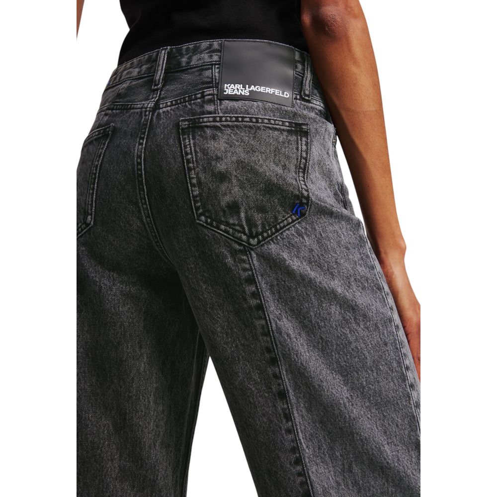 Karl Lagerfeld Black Cotton Relaxed Fit Jeans Karl Lagerfeld
