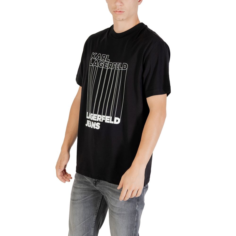 Karl Lagerfeld Black Organic Cotton T-Shirt Karl Lagerfeld