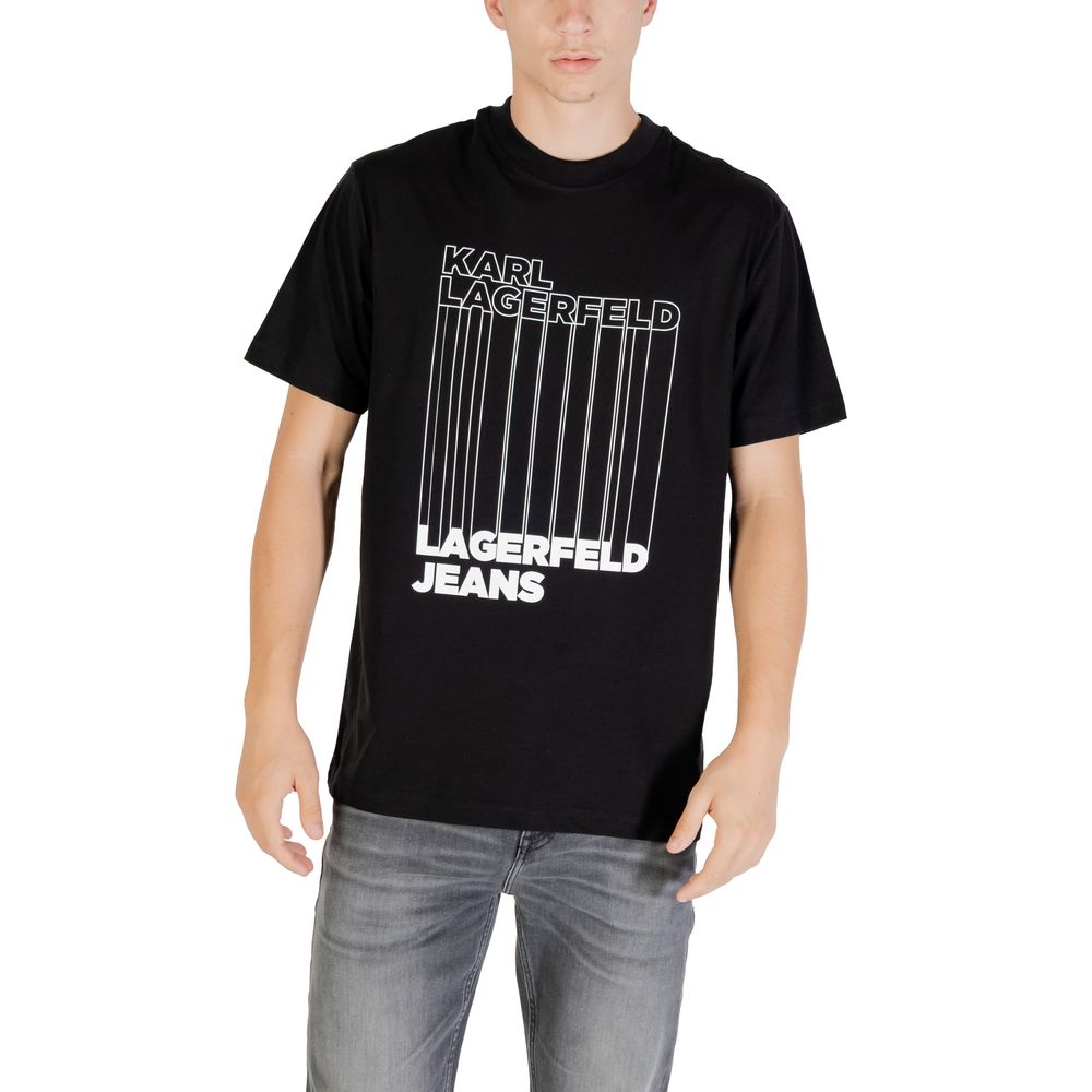 Karl Lagerfeld Black Organic Cotton T-Shirt Karl Lagerfeld