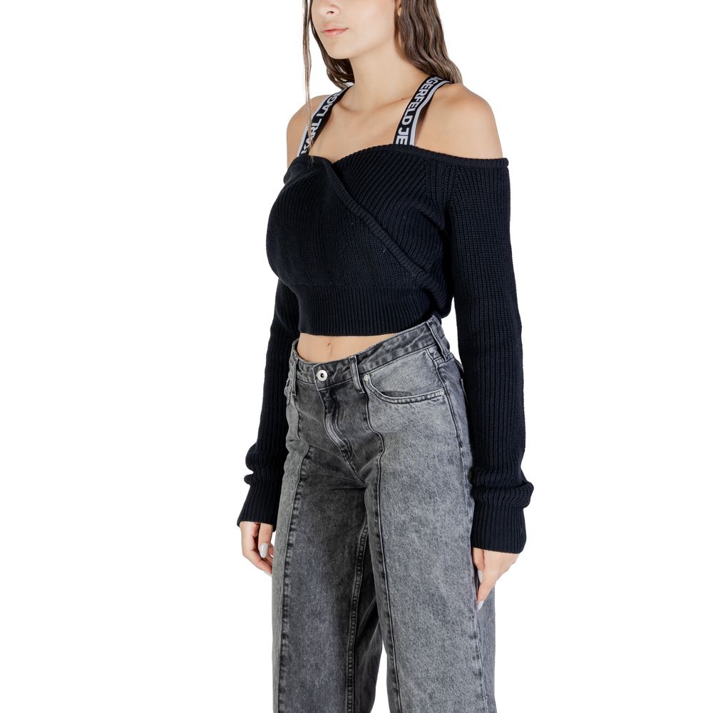 Karl Lagerfeld Black Cotton Sweatshirt Karl Lagerfeld