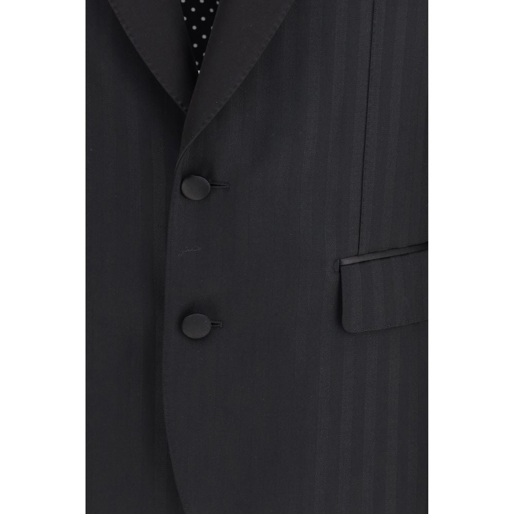Dolce & Gabbana Black Wool Oves Aries Blazer Dolce & Gabbana