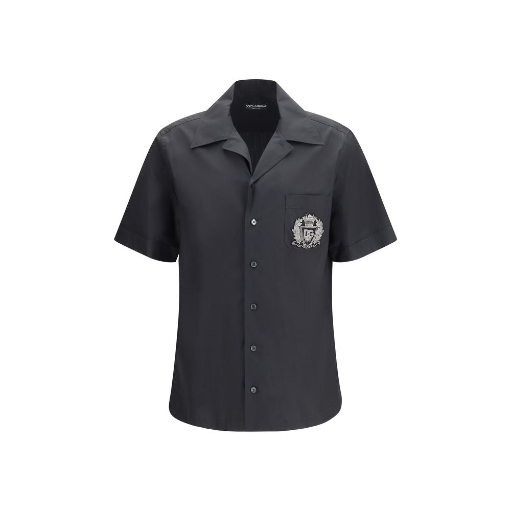 Dolce & Gabbana Black Cotton Shortsleeve Shirt Dolce & Gabbana