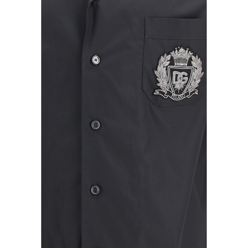Dolce & Gabbana Black Cotton Shortsleeve Shirt Dolce & Gabbana