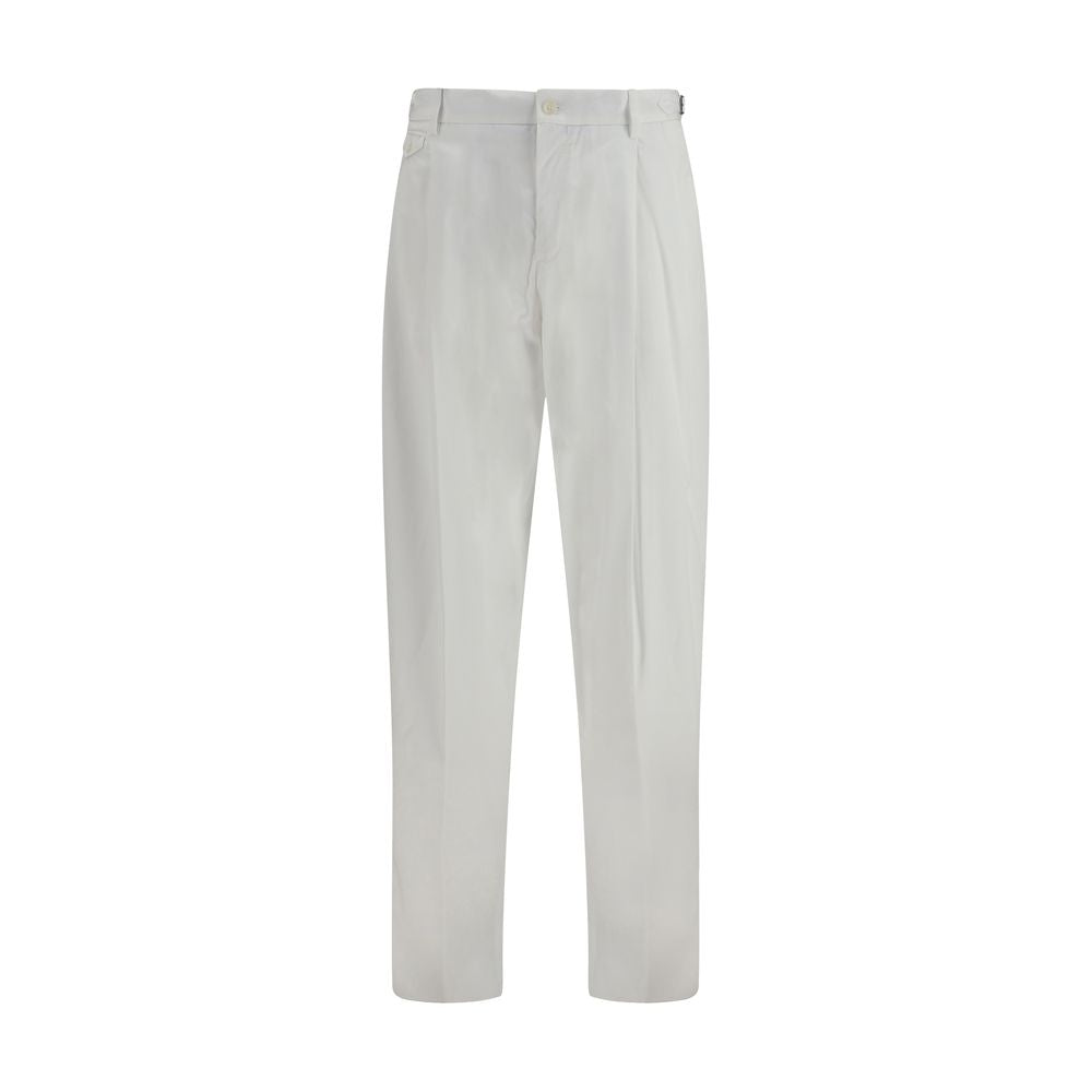 Dolce & Gabbana White Cotton Casual Pants Dolce & Gabbana