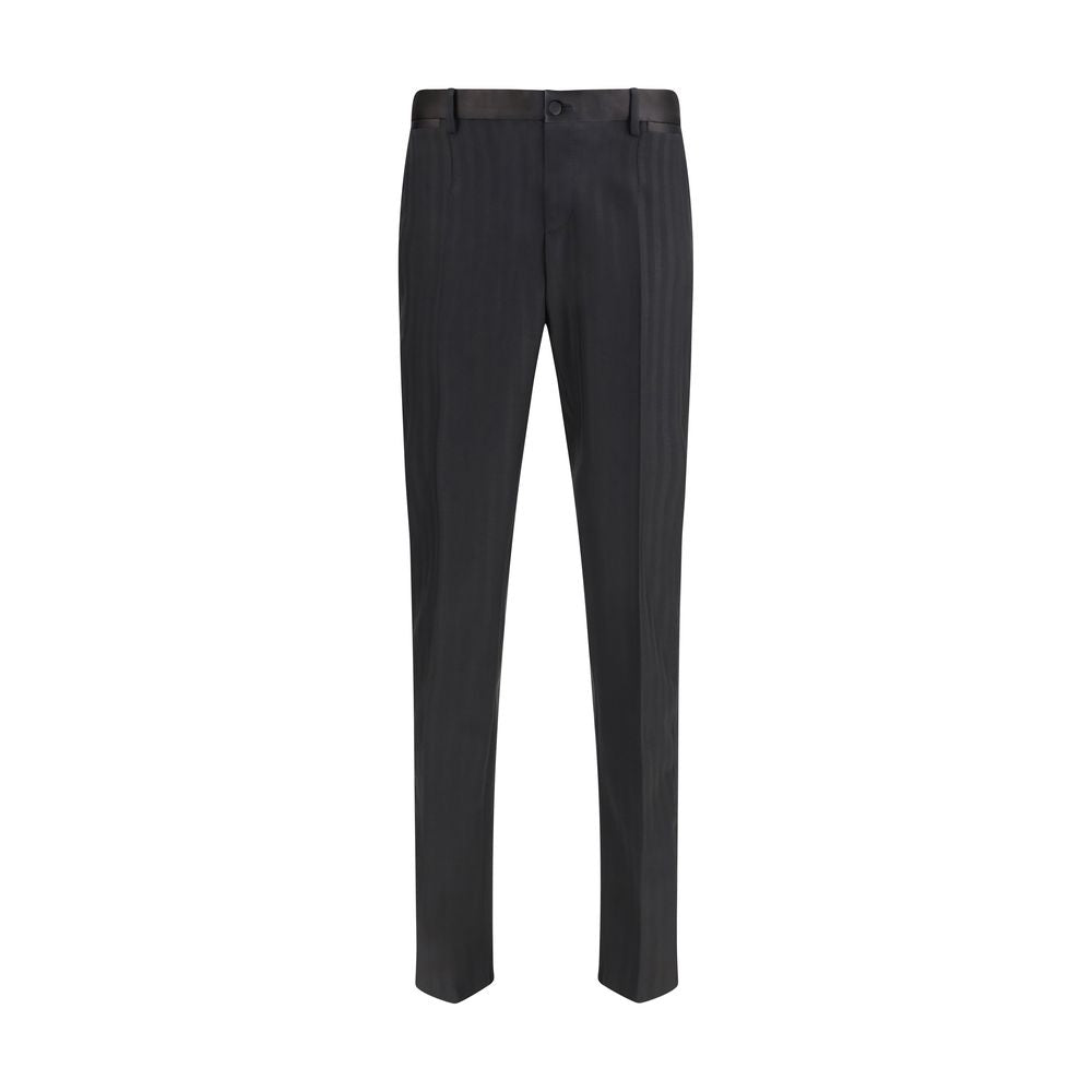 Dolce & Gabbana Black Wool Oves Aries Dress Pants Dolce & Gabbana