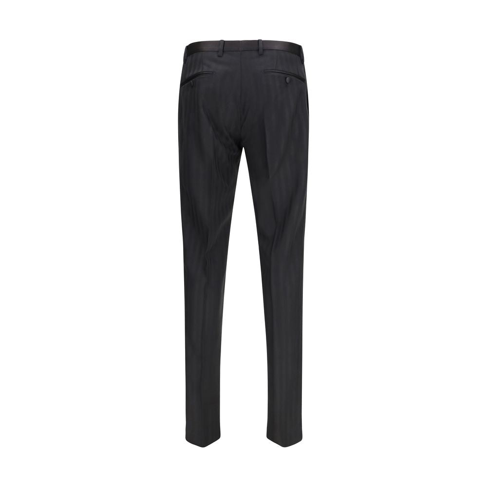 Dolce & Gabbana Black Wool Oves Aries Dress Pants Dolce & Gabbana