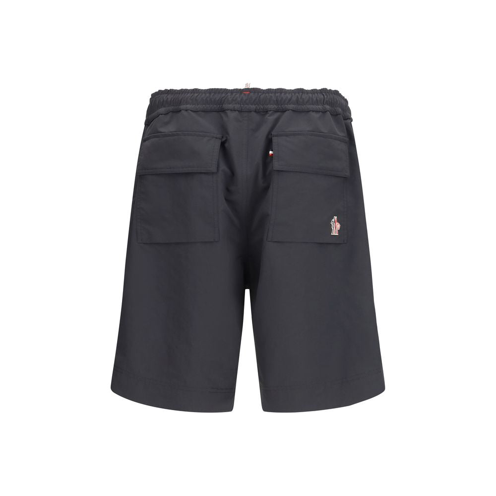 Moncler Grenoble Black Polyester Bermuda Shorts Moncler Grenoble