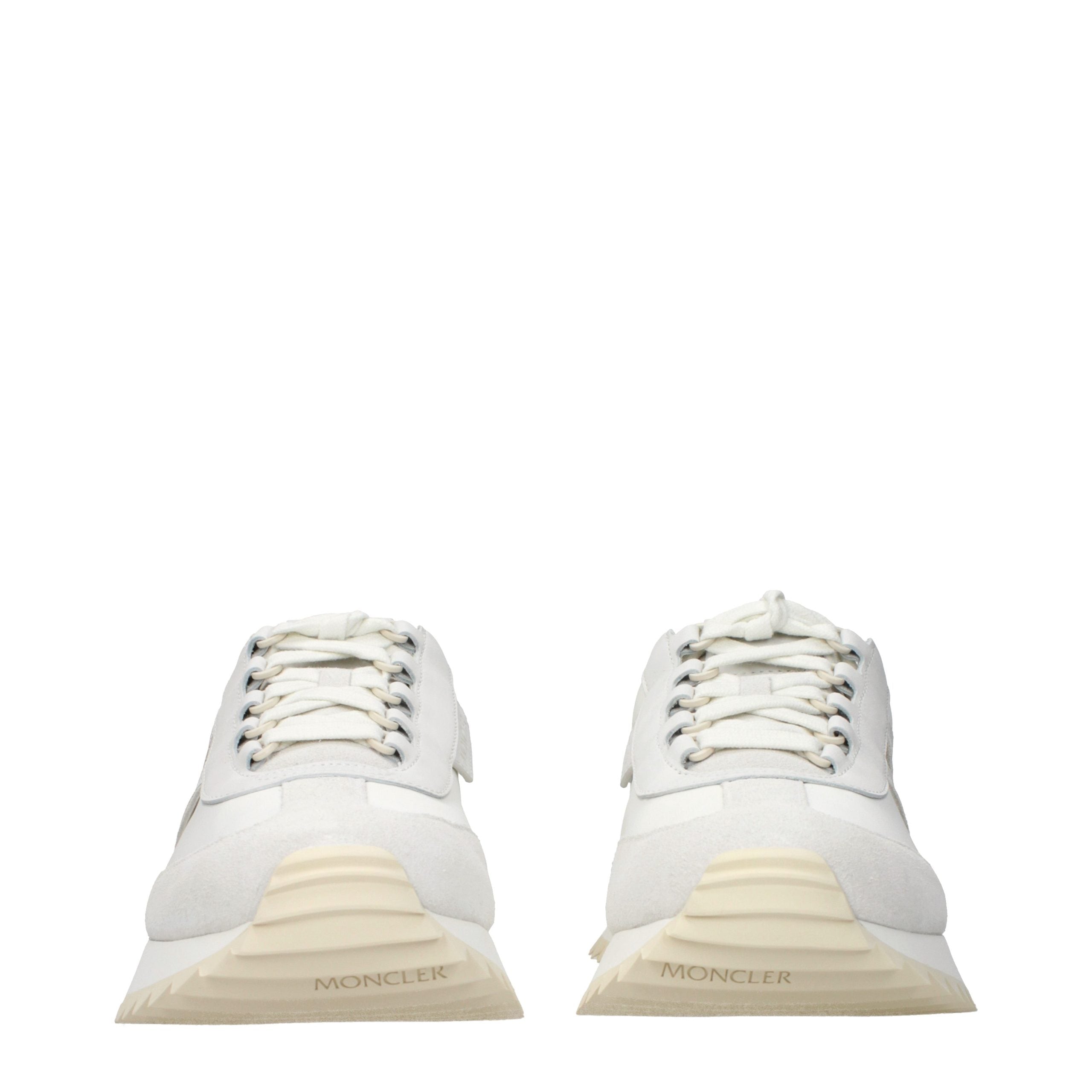 Moncler White Leather Athletic Sneakers Moncler