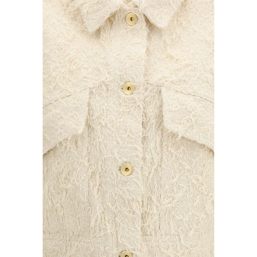 Brunello Cucinelli Beige Cotton Denim Jacket Brunello Cucinelli