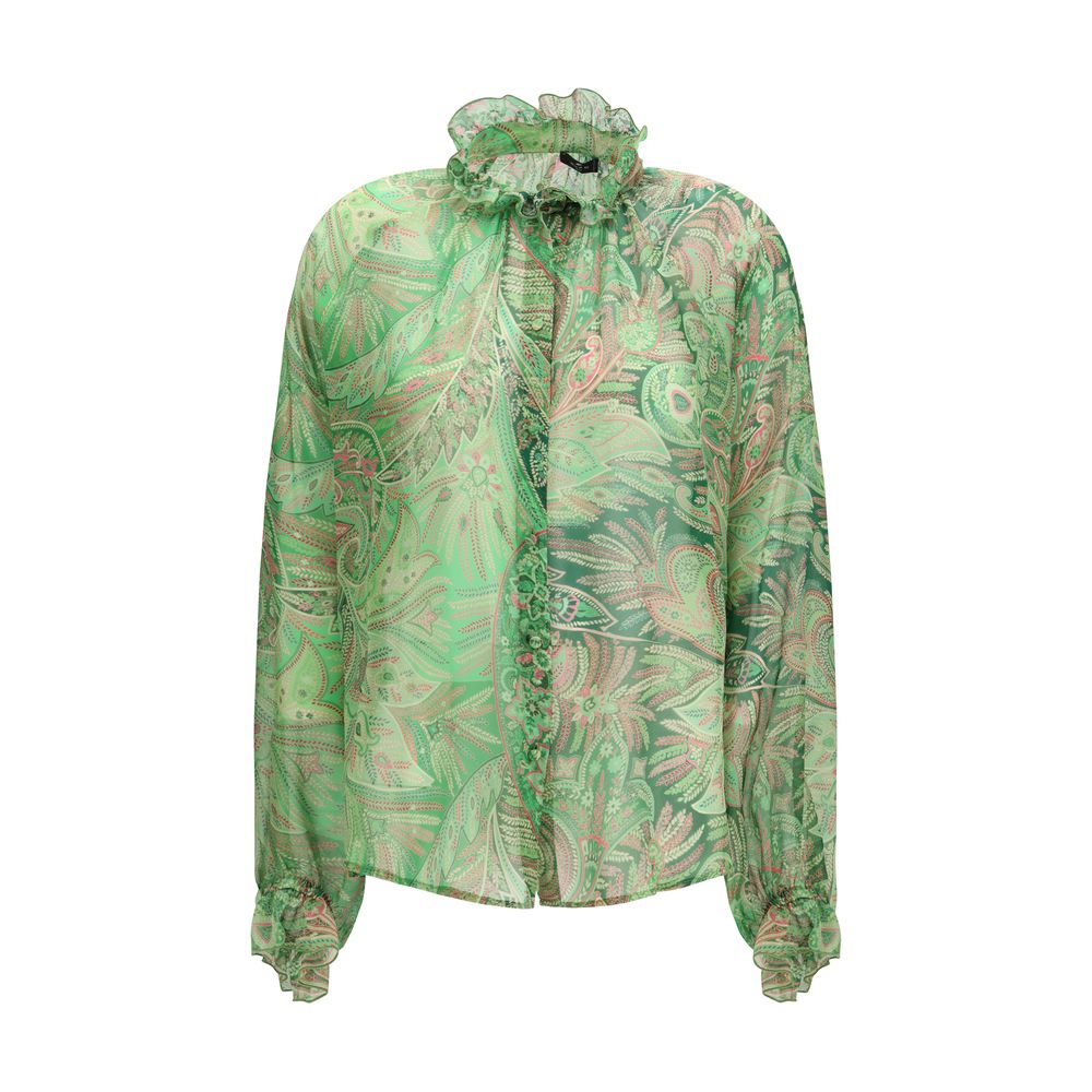 Etro Bicolor Silk Pattern Shirt Etro