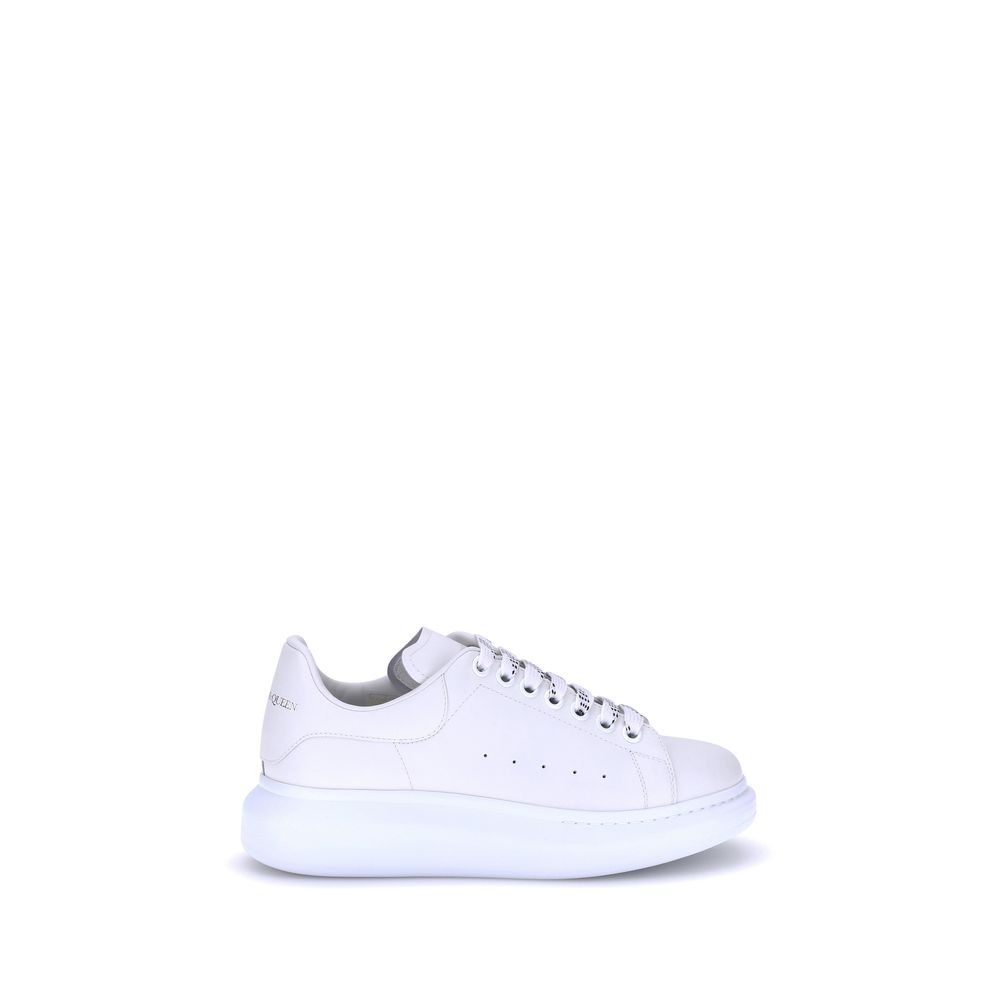Alexander McQueen White Calf Leather Bos Taurus Platform Sneakers