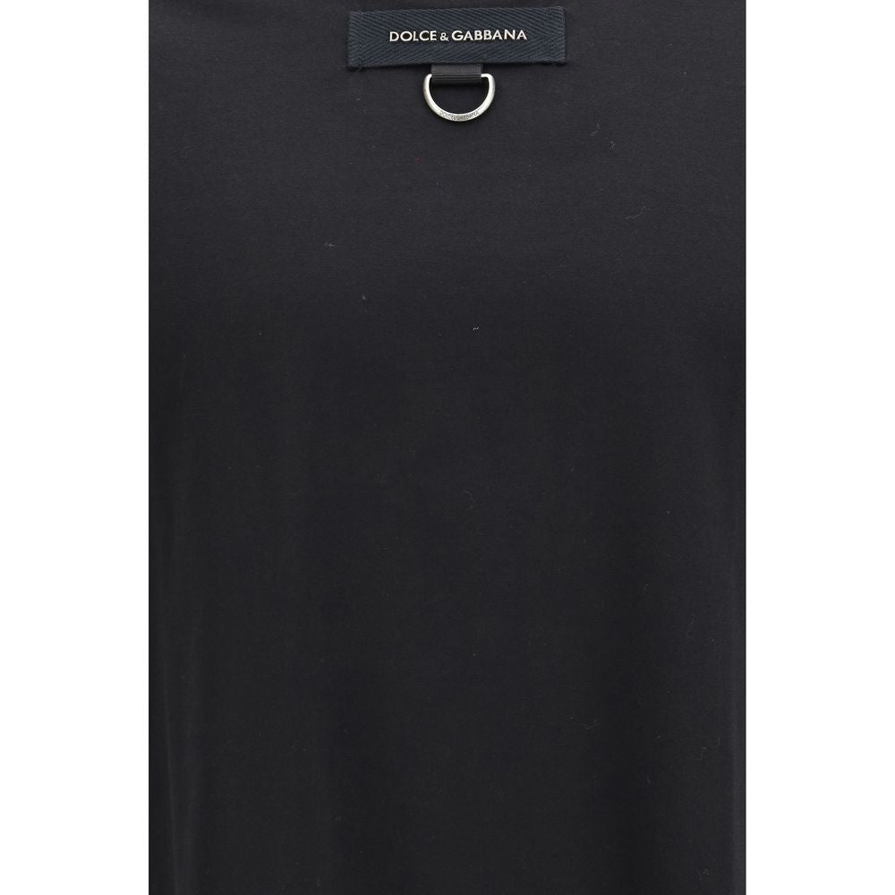 Dolce & Gabbana Black Cotton T-Shirt Dolce & Gabbana