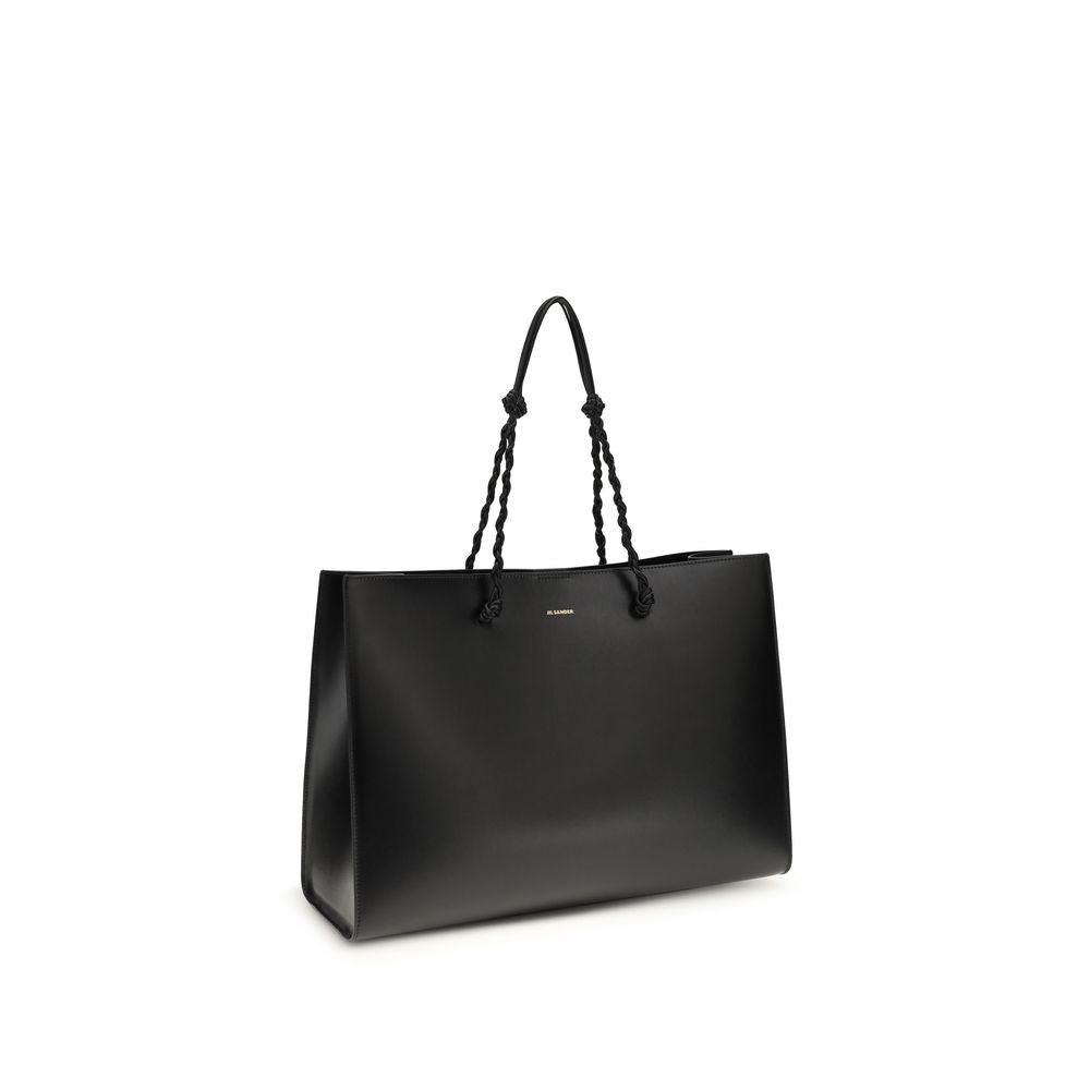 Jil Sander Black Calf Leather Bos Taurus Shoulder Bag Jil Sander