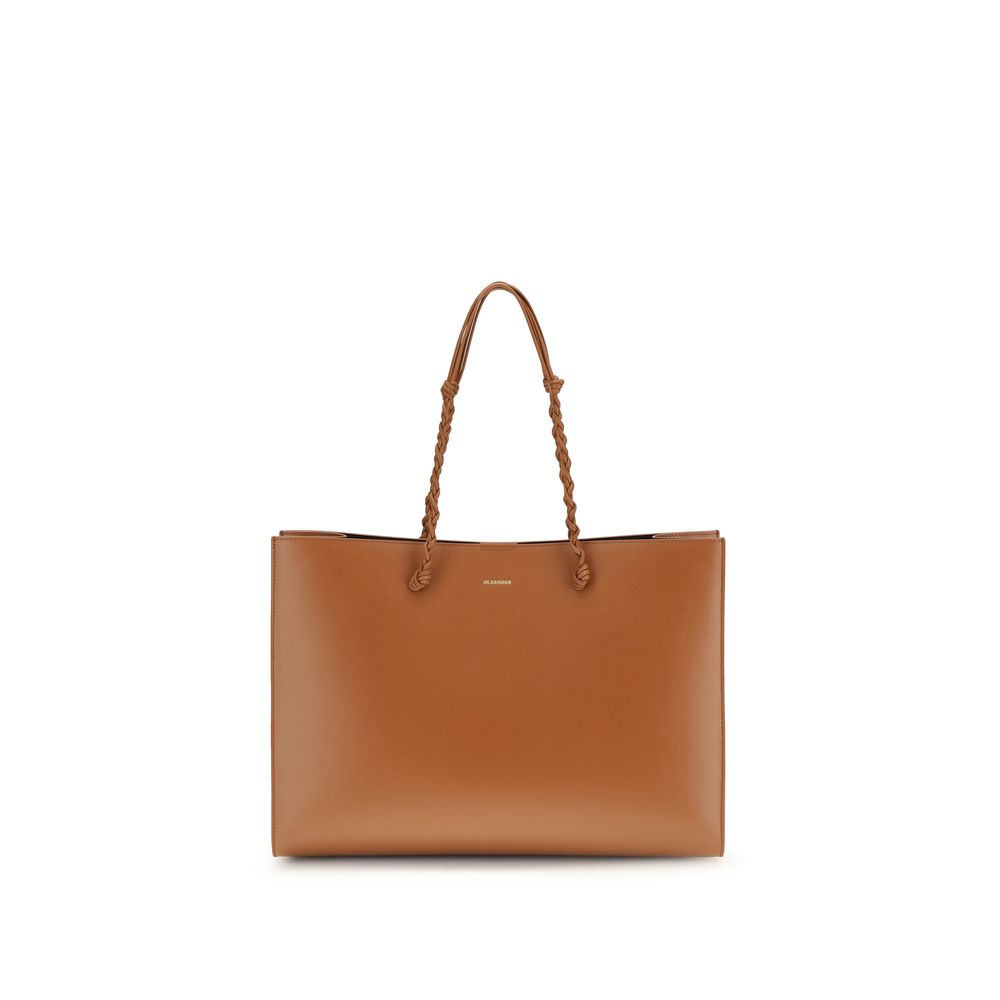 Jil Sander Brown Calf Leather Bos Taurus Shoulder Bag Jil Sander