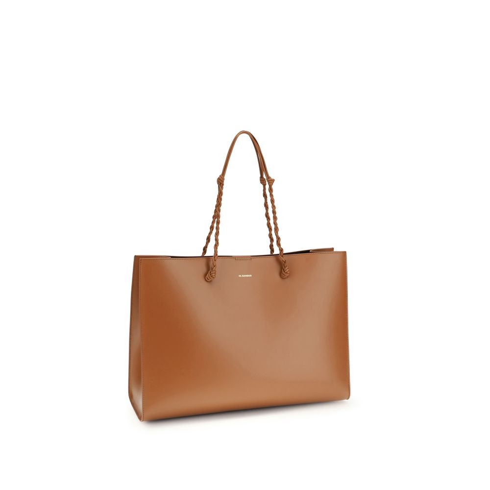 Jil Sander Brown Calf Leather Bos Taurus Shoulder Bag Jil Sander