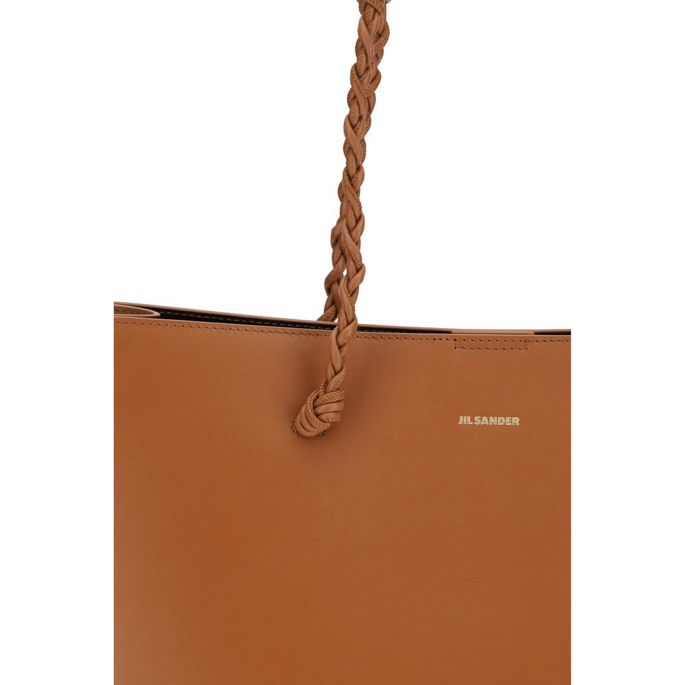 Jil Sander Brown Calf Leather Bos Taurus Shoulder Bag Jil Sander