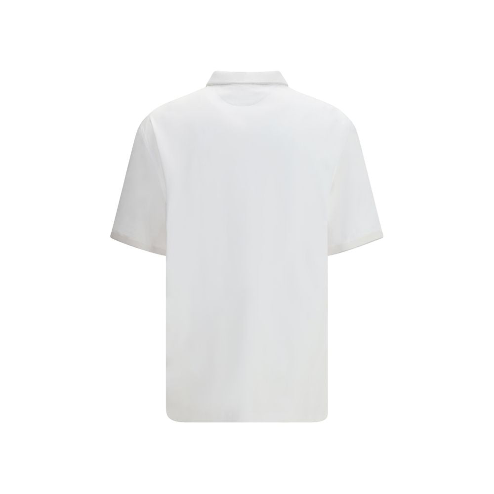 Brunello Cucinelli White Cotton Polo Shirt Brunello Cucinelli