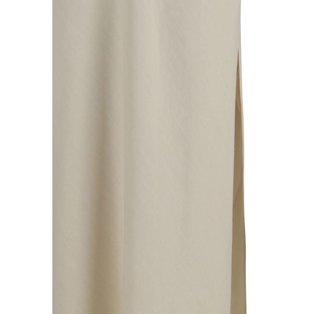 Brunello Cucinelli Beige Viscose Long Skirt Brunello Cucinelli