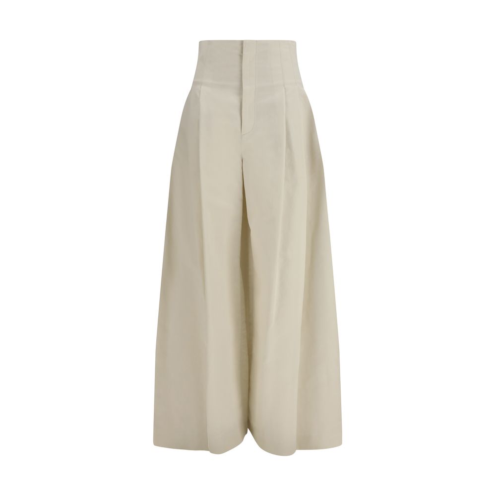 Brunello Cucinelli Beige Cotton Pants Brunello Cucinelli