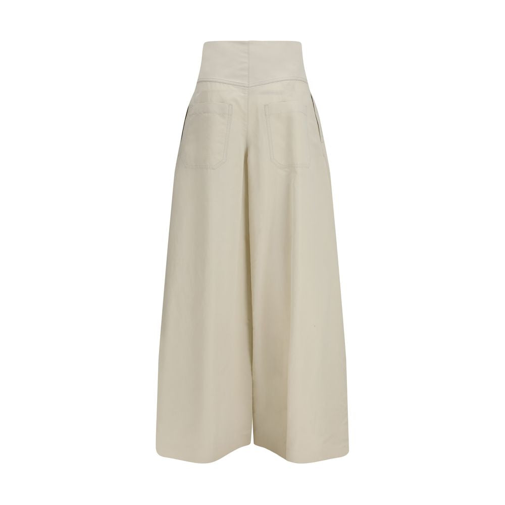 Brunello Cucinelli Beige Cotton Pants Brunello Cucinelli