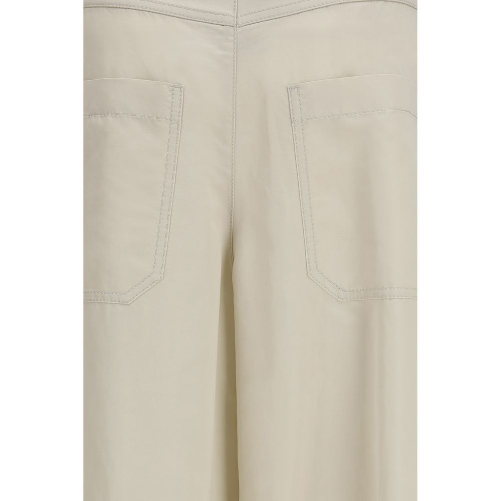 Brunello Cucinelli Beige Cotton Pants Brunello Cucinelli