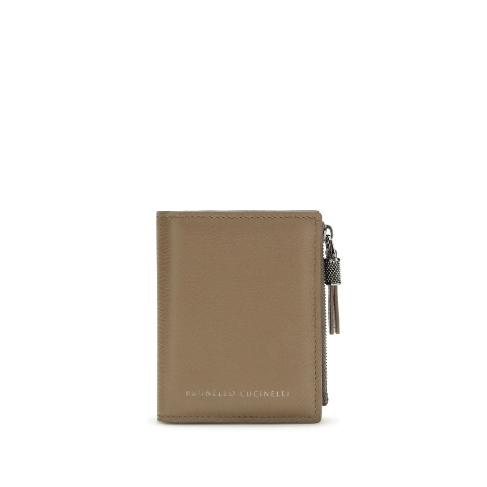 Brunello Cucinelli Brown Calf Leather Bos Taurus Wallet Brunello Cucinelli