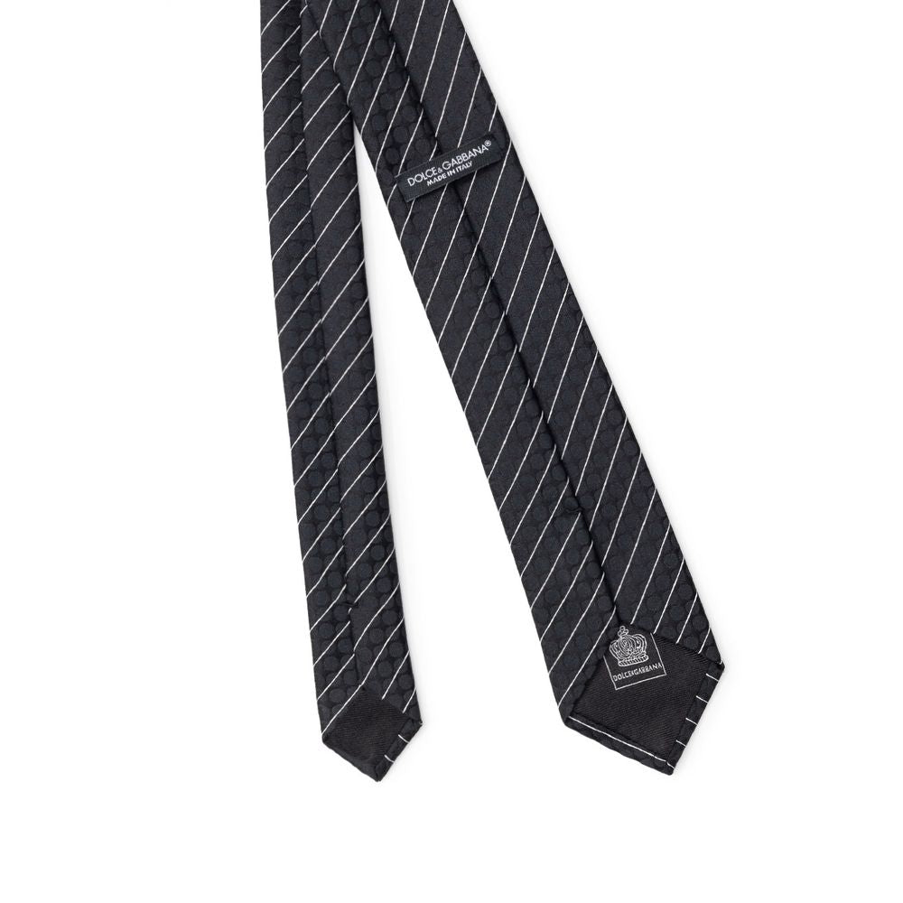 Dolce & Gabbana Black Polyester Tie Dolce & Gabbana