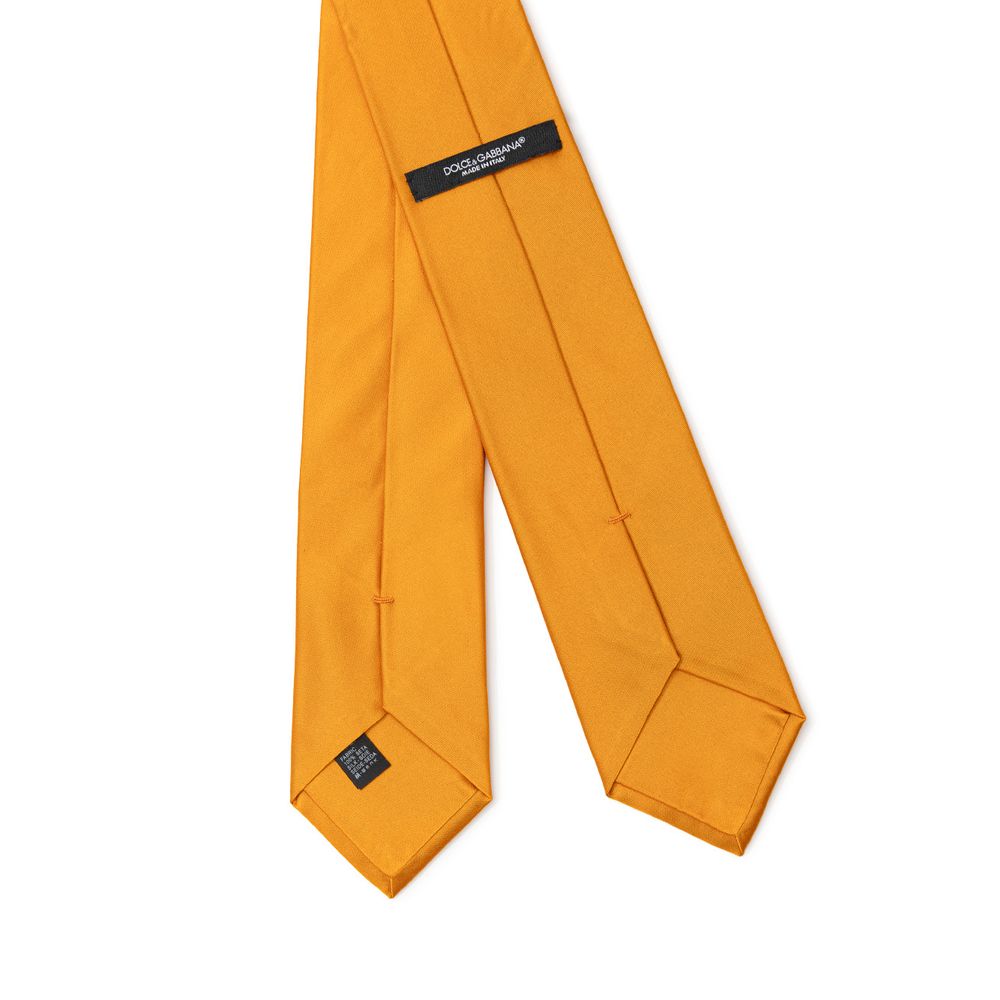 Dolce & Gabbana Orange Silk Tie Dolce & Gabbana