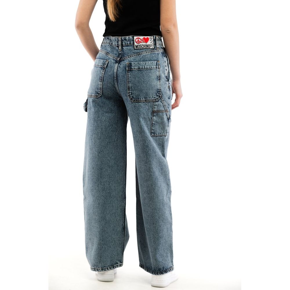 Moschino Multicolor Cotton Relaxed Fit Jeans Moschino