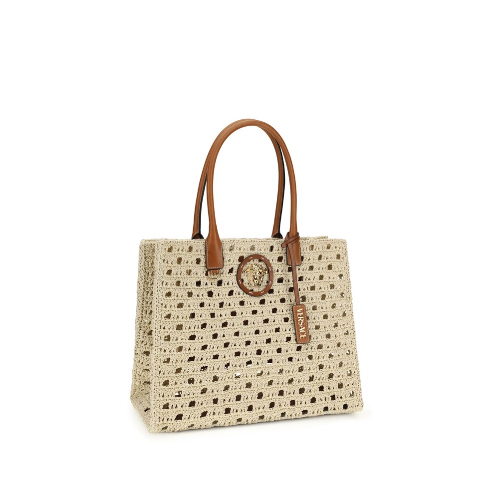 Versace Beige Cotton Shoulder Bag Versace