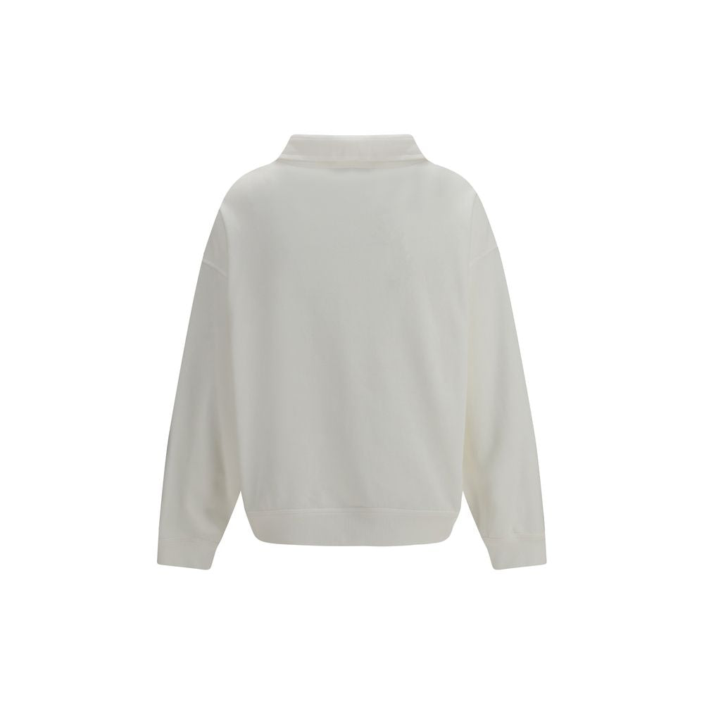 Brunello Cucinelli White Cotton Sweatshirt Brunello Cucinelli