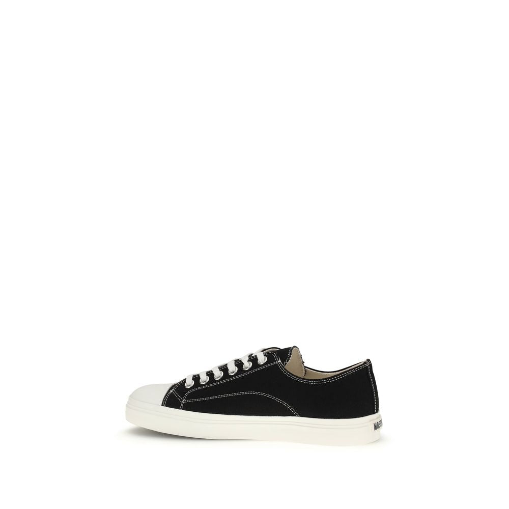 Moschino Black Cotton Low Top Sneakers Moschino