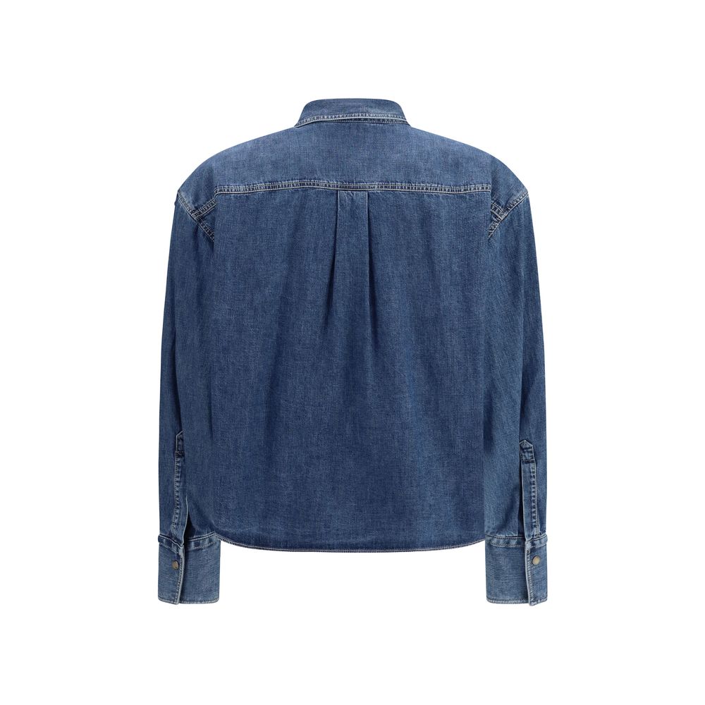 Brunello Cucinelli Blue Denim Shirt Brunello Cucinelli