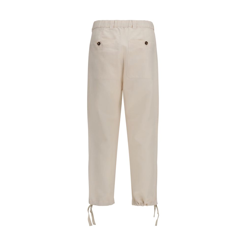 Brunello Cucinelli Beige Linen Casual Pants Brunello Cucinelli