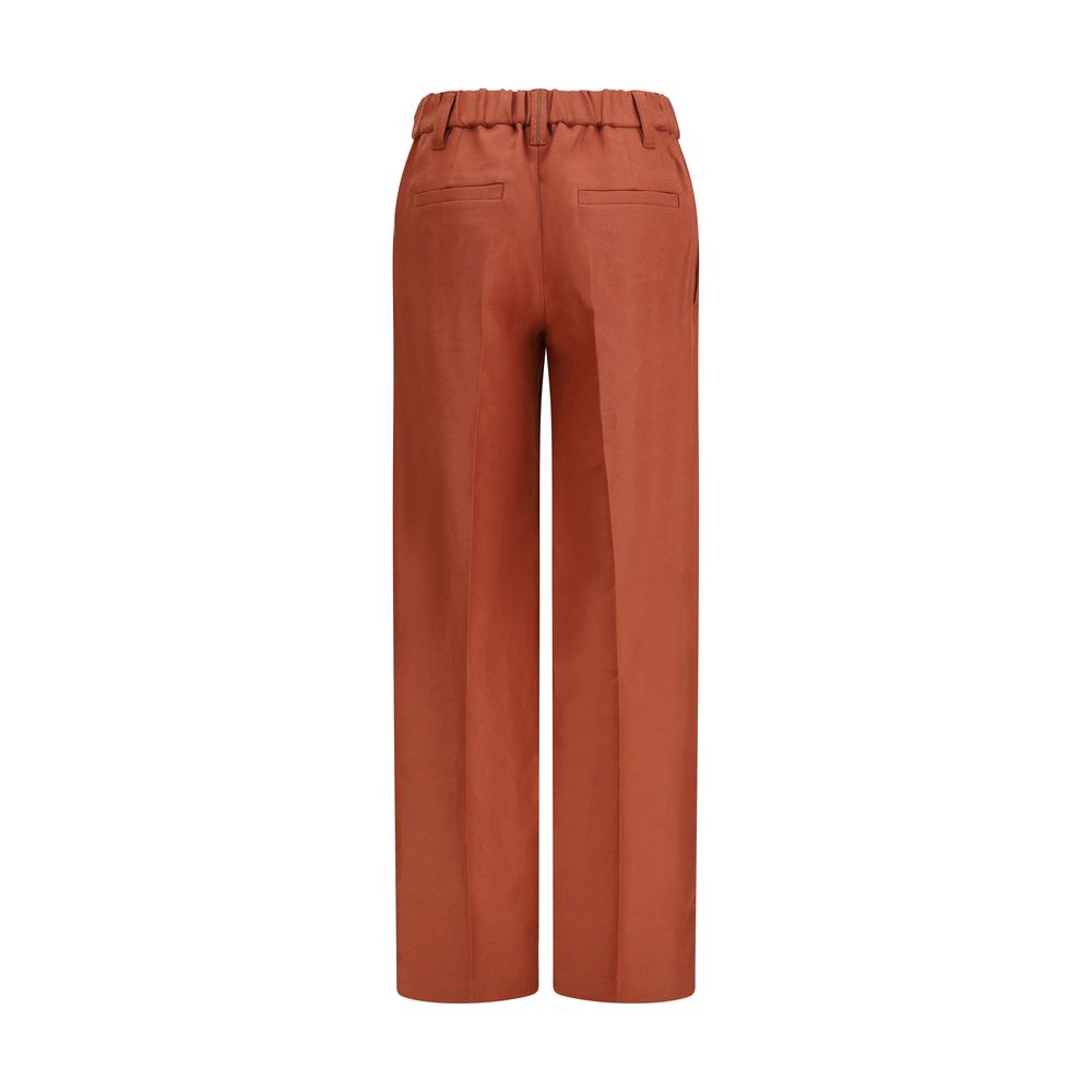 Brunello Cucinelli Multicolor Linen Casual Pants Brunello Cucinelli