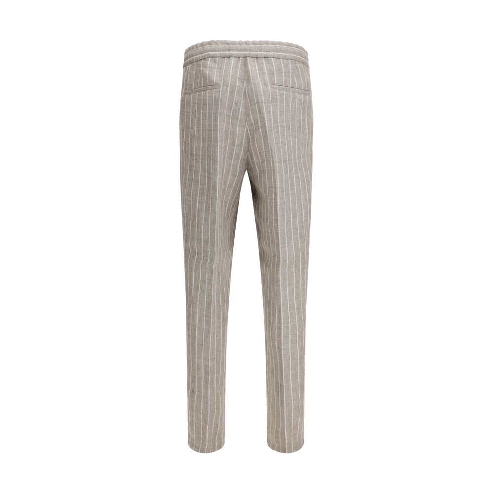 Brunello Cucinelli Beige Linen Casual Pants Brunello Cucinelli