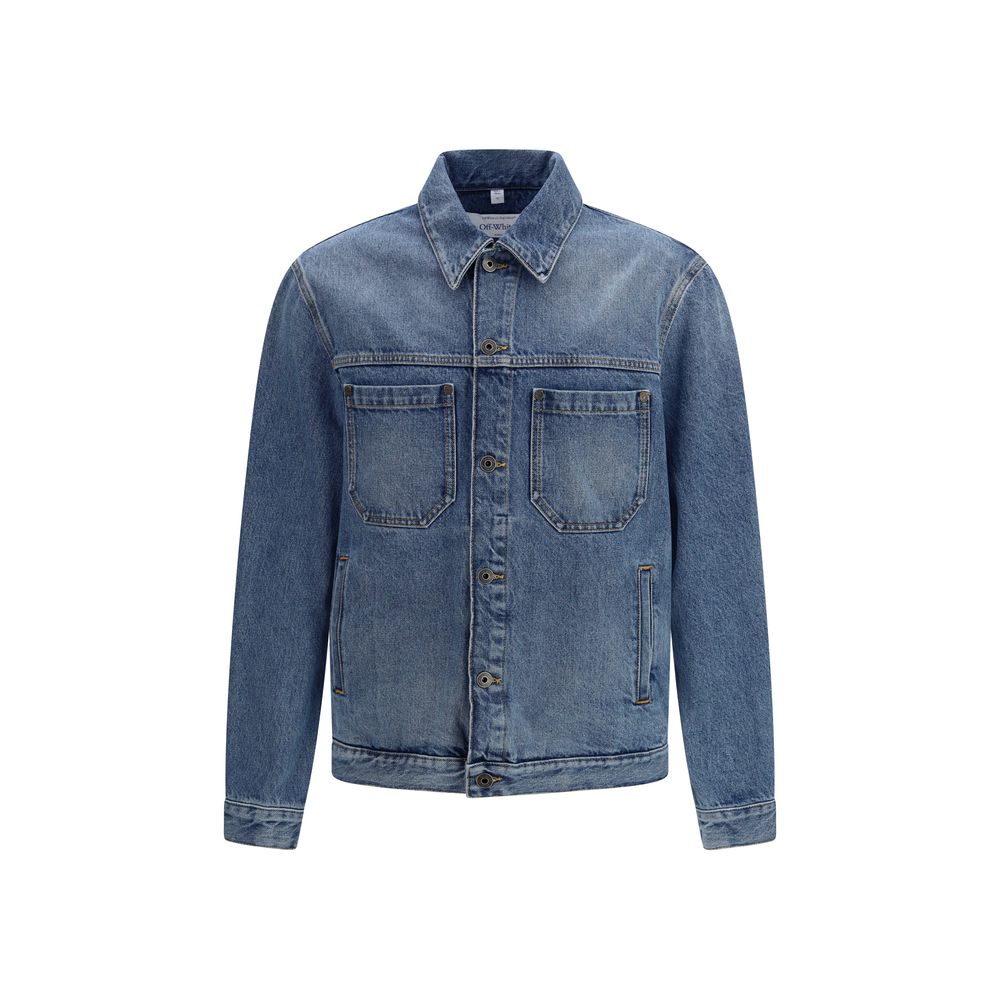 Off-White Blue Cotton Denim Jacket Off-White