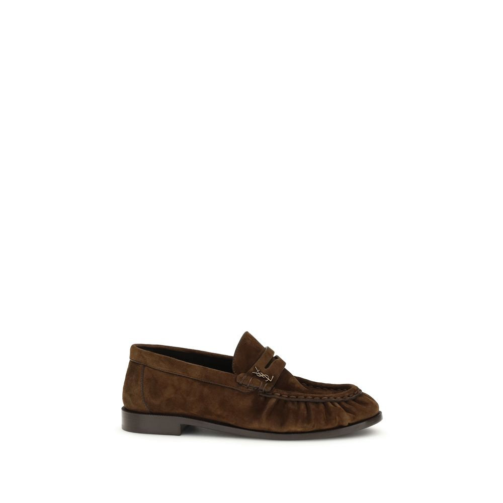 Saint Laurent Brown Calf Leather Bos Taurus Slip-On Loafers Saint Laurent