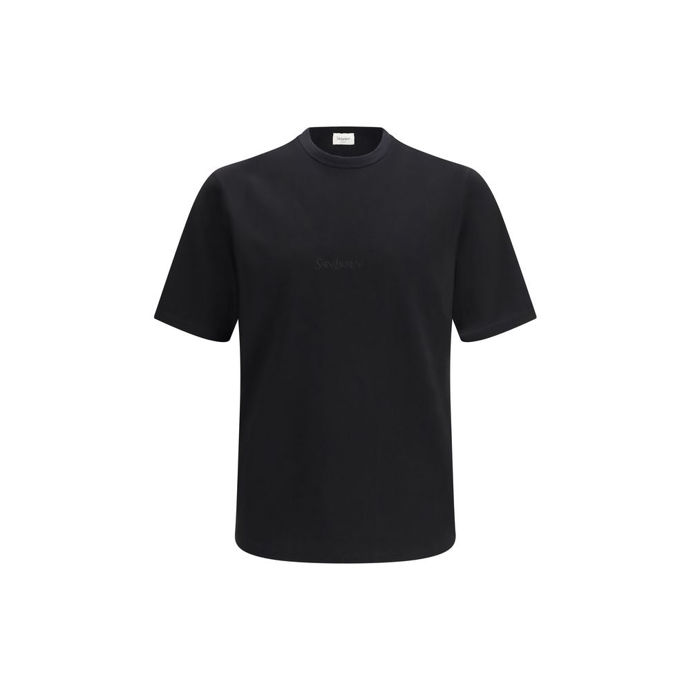 Saint Laurent Black Cotton T-Shirt Saint Laurent