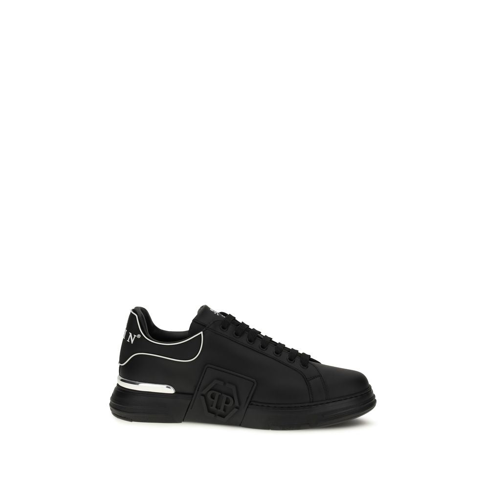 Philipp Plein Black Calf Leather Bos Taurus Low Top Sneakers Philipp Plein