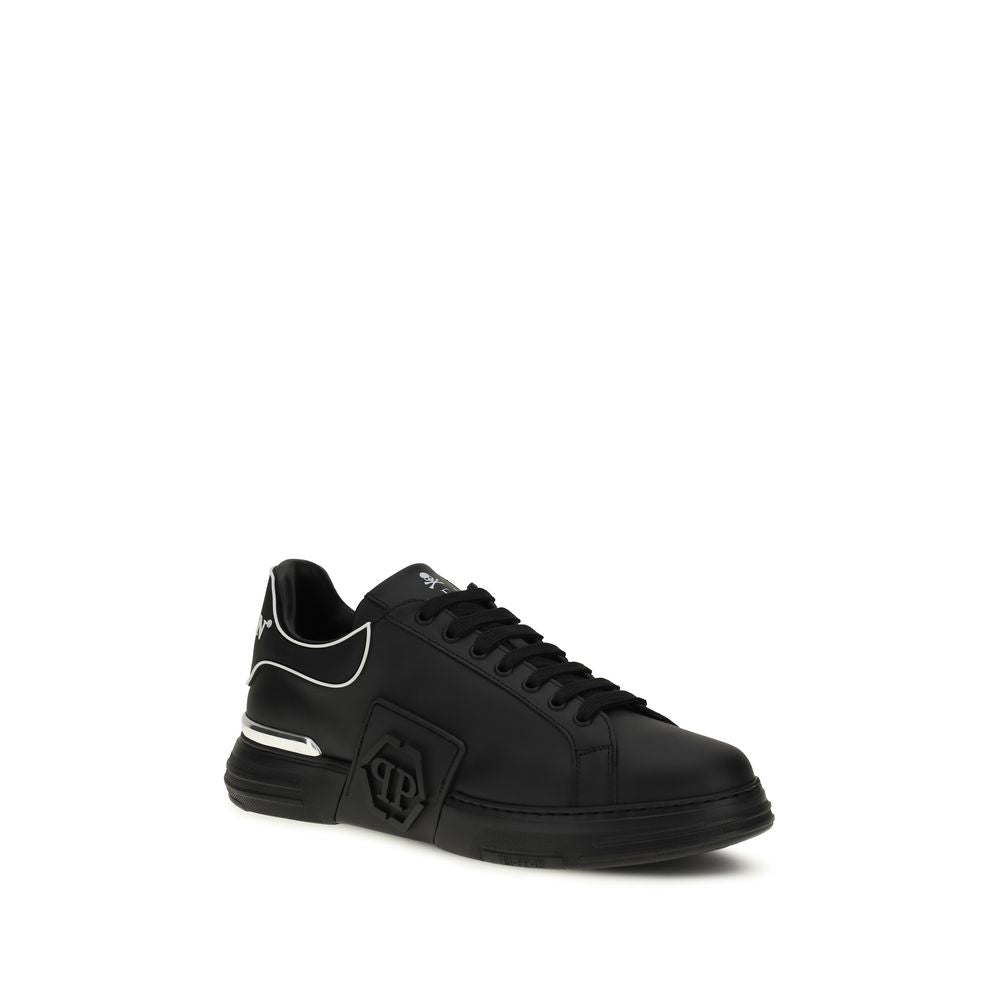 Philipp Plein Black Calf Leather Bos Taurus Low Top Sneakers Philipp Plein
