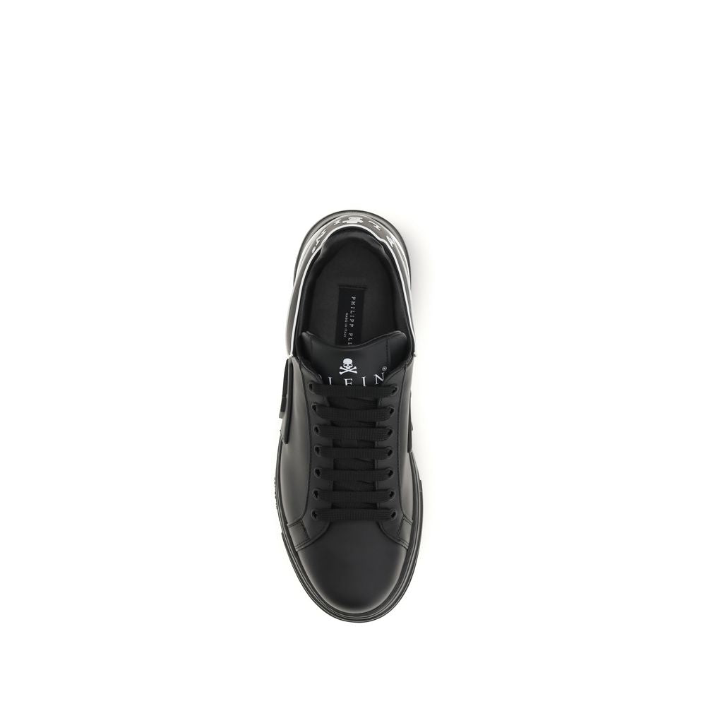 Philipp Plein Black Calf Leather Bos Taurus Low Top Sneakers Philipp Plein