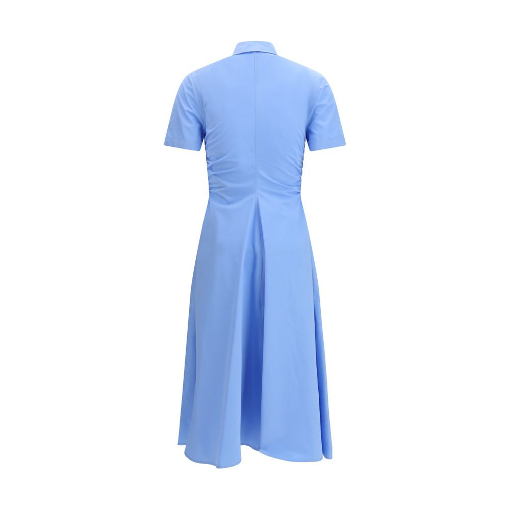 Alexander McQueen Blue Cotton Casual Dress Alexander McQueen