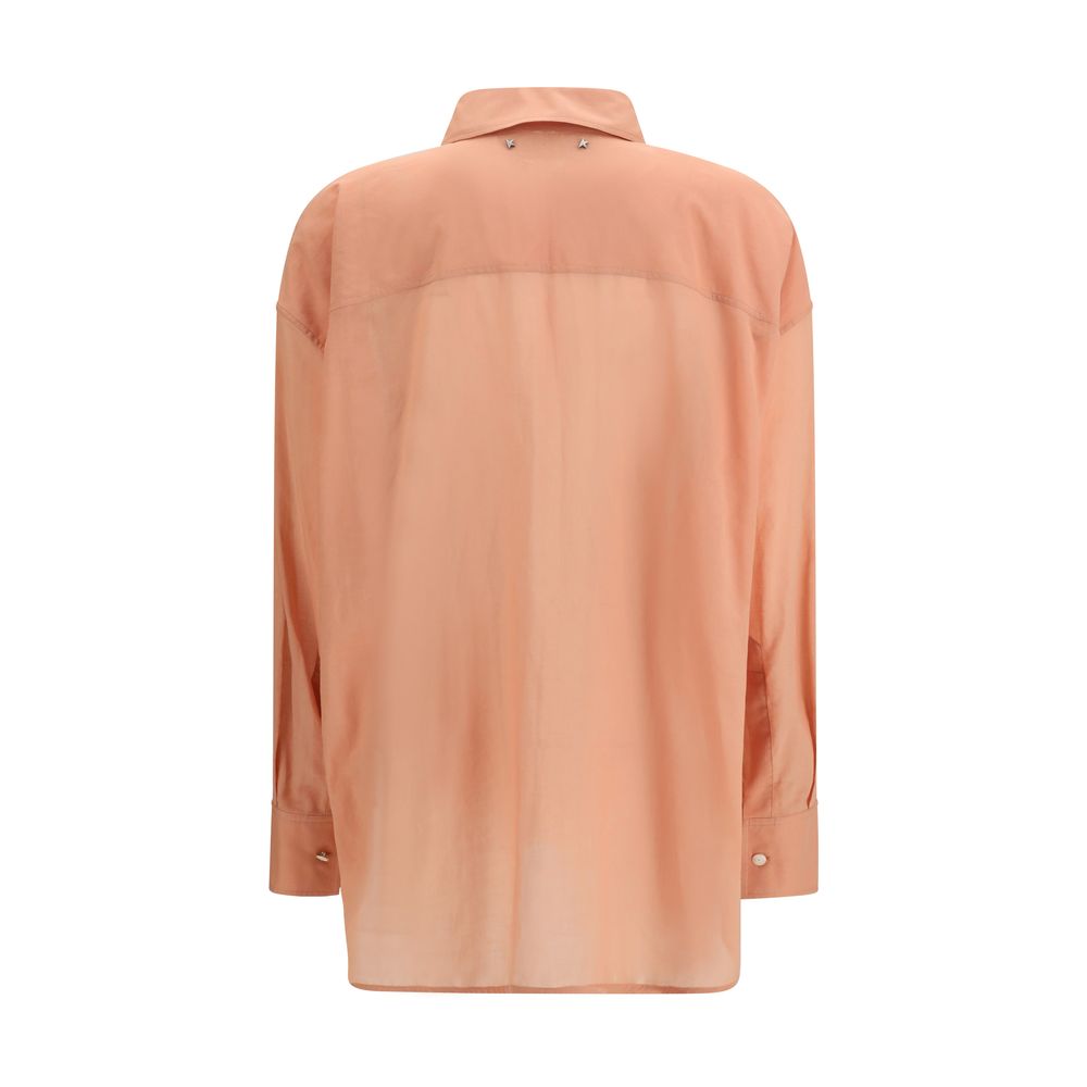 Golden Goose Brown Cotton Shirt Golden Goose