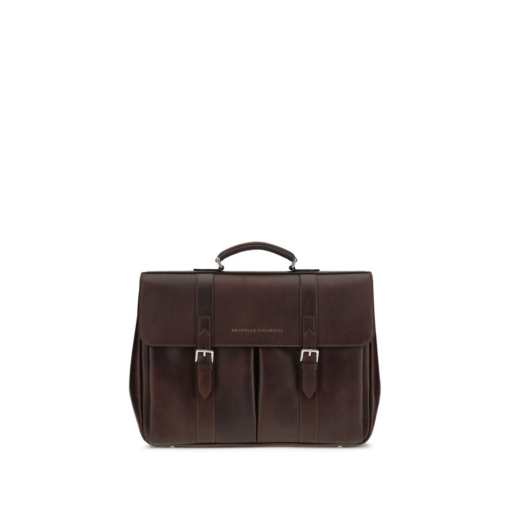 Brunello Cucinelli Bordeaux Calf Leather Bos Taurus Luggage And Travel Brunello Cucinelli