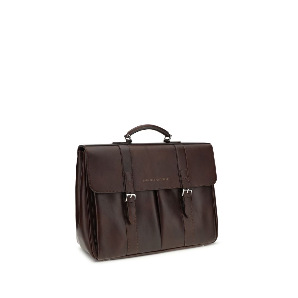 Brunello Cucinelli Bordeaux Calf Leather Bos Taurus Luggage And Travel Brunello Cucinelli