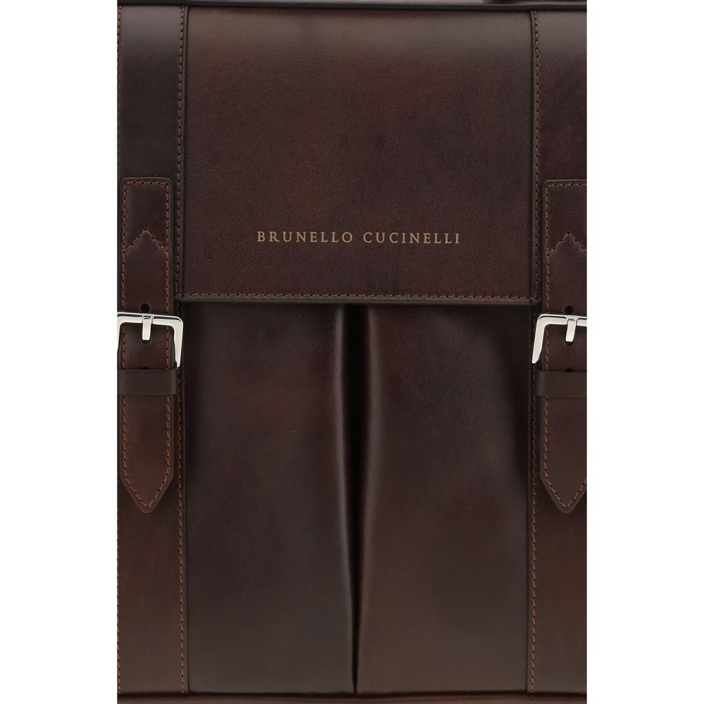 Brunello Cucinelli Bordeaux Calf Leather Bos Taurus Luggage And Travel Brunello Cucinelli