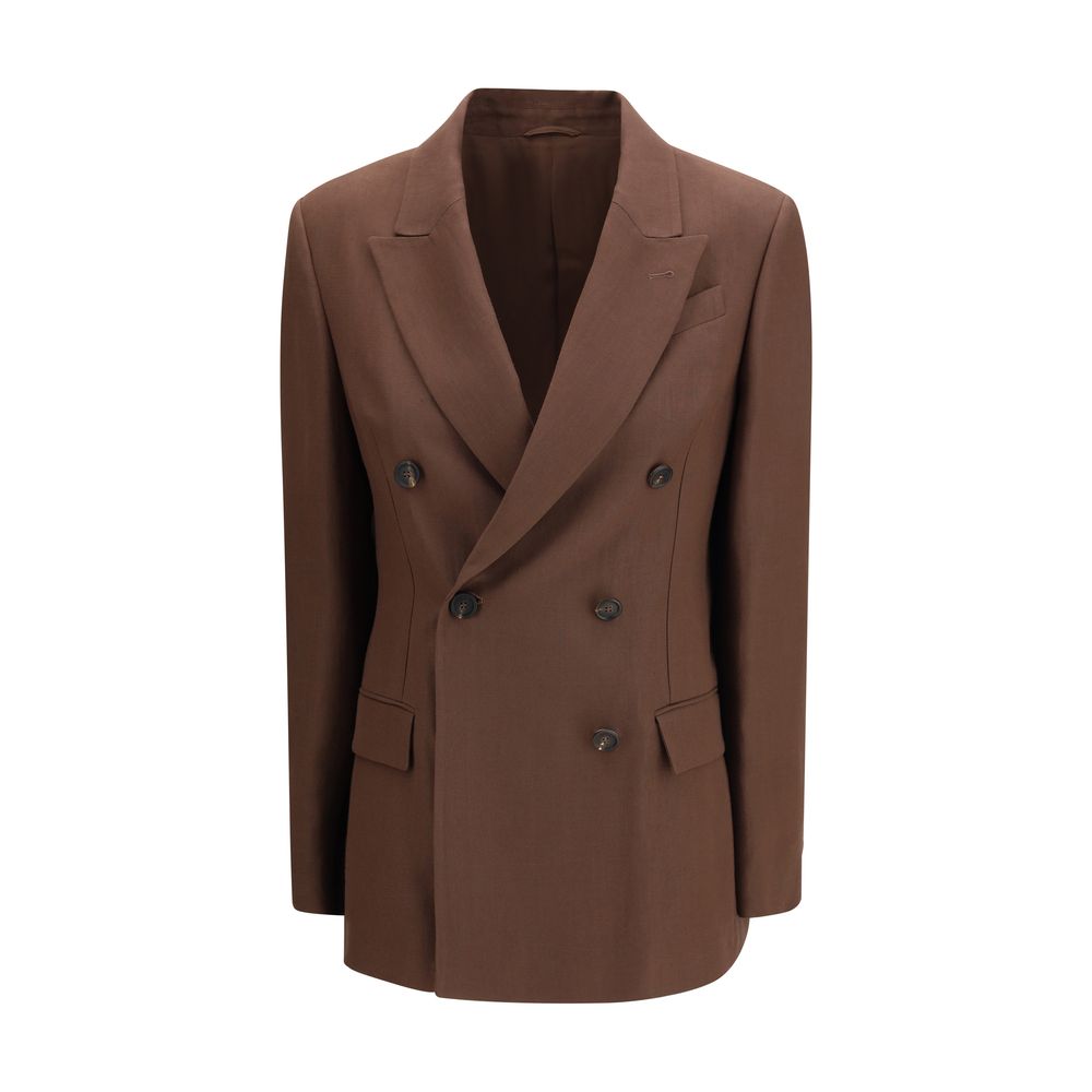 Brunello Cucinelli Brown Linen Blazer Brunello Cucinelli