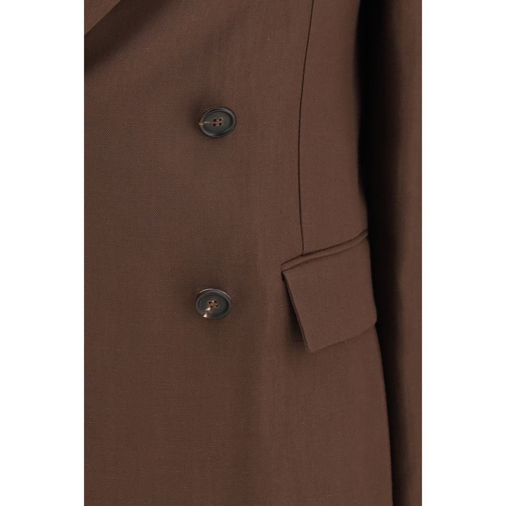 Brunello Cucinelli Brown Linen Blazer Brunello Cucinelli
