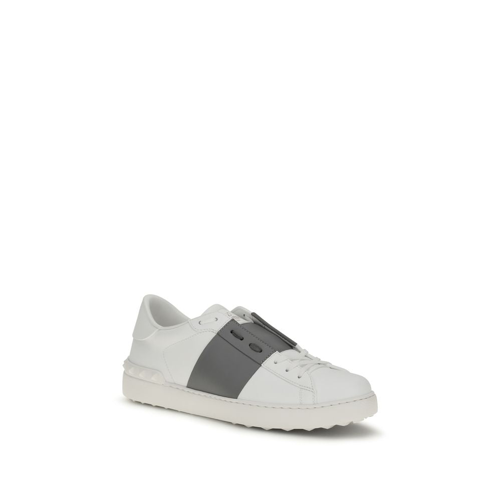 Valentino Garavani White Calf Leather Bos Taurus Low Top Sneakers Valentino Garavani